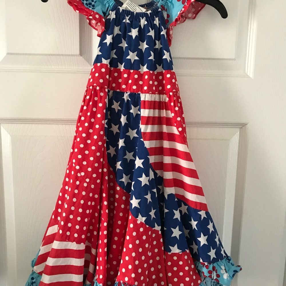 Jelly The Pug Girls 4th of July Dress